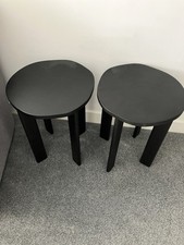 *NEW/Un-Wanted-Gift* - x2 Black Mango-Wood Side Tables (R.R.P £120) 