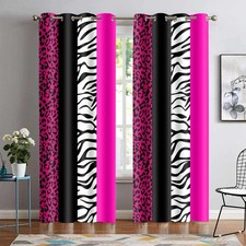 Leopard Print Window Curtains