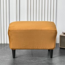 Footstool Cover Stretch Stool Ottoman Protector Sofa Slipcover Rectangle UK New