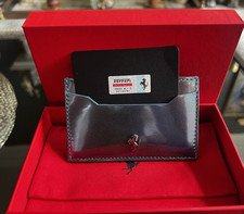 Scuderia Ferrari "Hypersonic" Blue Patent Leather Logo Credit Card Case Holder. 