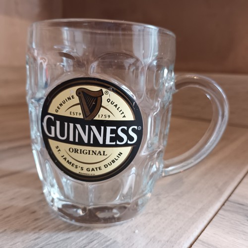 Guinness dimpled pint glass - guinness,