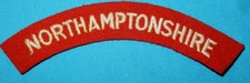 WW2 NORTHAMPTONSHIRE REGIMENT SHOULDER TITLE PATCH BADGE GENUINE WORLD WAR II