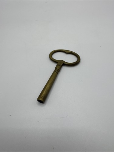 Antique brass clock winding - antique,
