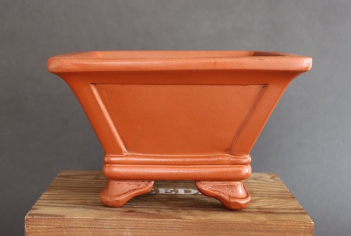 Bonsai pot square brown - pot,