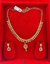 22 ct indian gold plated Necklace set