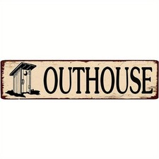 Vintage Rustic Outhouse Metal