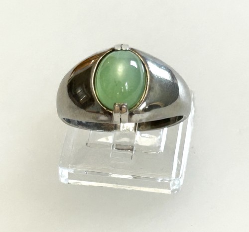 Sterling silver 925 green star - silver,