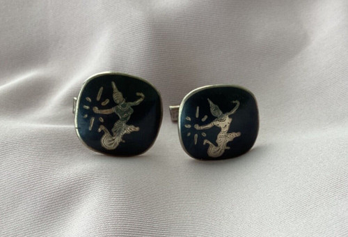 Cufflinks siamese siam silver - cufflinks,