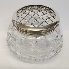 VINTAGE CUT GLASS ROSE BOWL