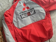 RARE Iconic Vintage - Mitsubishi Ralliart Jacket - Red & Grey Medium- WRC 