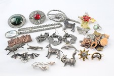 Pewter Jewellery JJ Mas J Animal Ring Brooches Necklace x 20