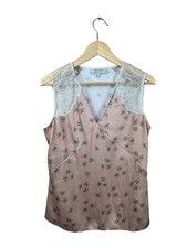 Allsaints Prism Rosalie Blouse Blush Pink Floral Lace Satin Silk Cottagecore 12