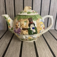 Vintage Alice in Wonderland Teapot Lewis Carroll Mad Hatter's Tea Party