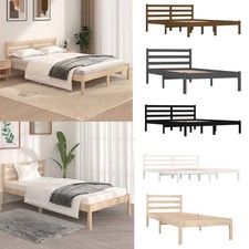 Solid Wood Pine Bed Frame Platform Bedstead Multi Colours Multi Sizes vidaXL