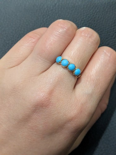 Victorian gold four turquoise - gold,