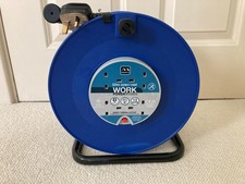 Masterplug 13amp 4 gang extension lead cable reel 50 metres (used but GWO)