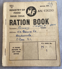 Ministry of Food Ration Book 1953 Post World War 2 Complete Unused Coupons