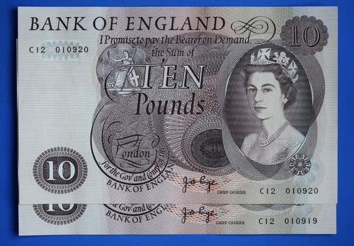 1971 bank england ten - 1971, of