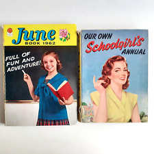 Our Own Schoolgirl's Annual 1955 & June Book 1962, Hardback, Childrens Annual