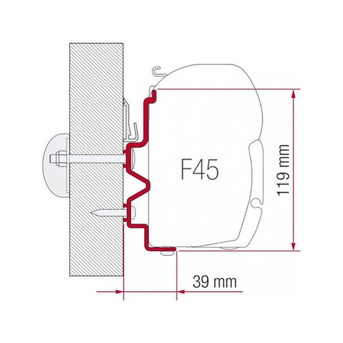 Fiamma adapter bracket - bracket, 350cm