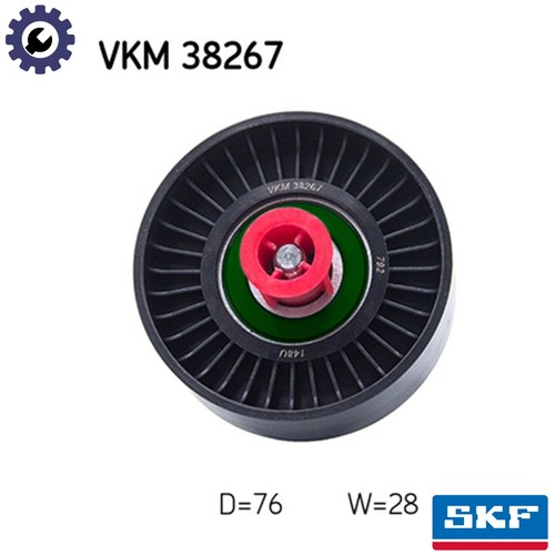 Deflectionguide pulley vribbed - deflectionguide,
