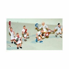 6 Tennis players in action