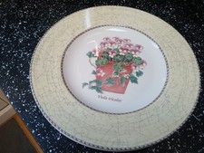 WEDGWOOD SARAH`S GARDEN SALAD PLATES X 2 - YELLOW