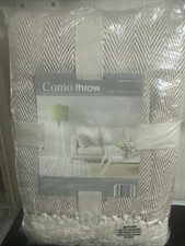 NEW Como Natural Throw Blanket