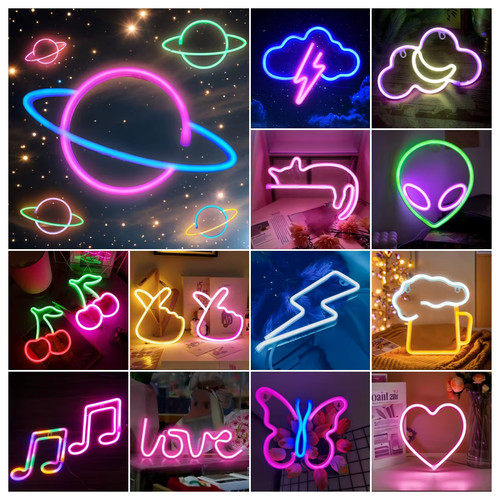 Led neon sign with usb - with,
