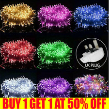 10M-100M LED Mains Plug In Garden String Fairy Lights Wedding Xmas Tree Outdoor