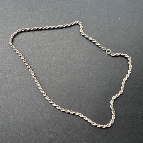 Sterling silver twist rope - silver,