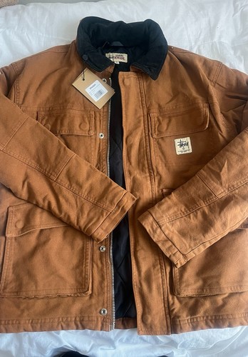 Stussy work jacket brown - stussy,