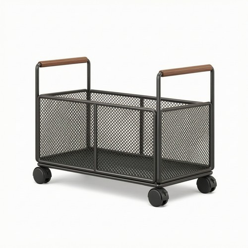 Book cart with wheels mobile - with,