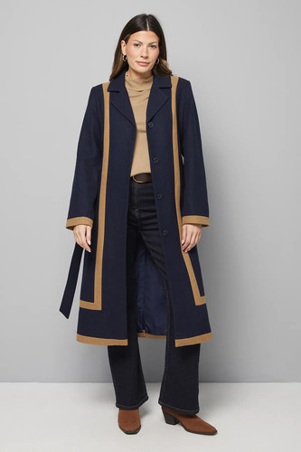 Wallis navy coat womens - navy,