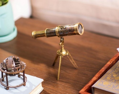 Vintage brass telescope - brass, with