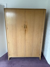 Vintage Lebus Link Wardrobe with brass handles 177 x 122 x 56