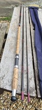 A 15FT SALMON CARBON FIBRE FLY ROD HAND BUILT BY TEMPLES OF WHITLEY BAY 80/90S