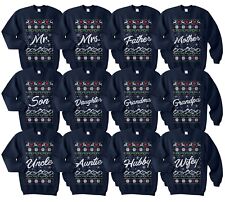 Family Ugly Christmas Sweater Jumpers Set Funny Matching Father Son Mother Uncle