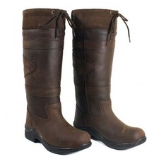 Toggi Canyon Waterproof Long Country Boots Leather Riding Brown REDUCED 
