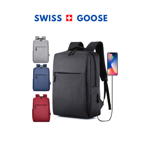 Swiss goose usb backpack - swiss,