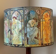 Mucha Ladies lampshade, light