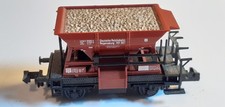 FLEISCHMANN N GAUGE - HOPPER WAGON WITH LOAD - DEUTSCHE REICHSBAHN  - BROWN