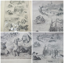 Antique 1883 Dog Show Print – Kennel Association at Aston | Mounted Engraving
