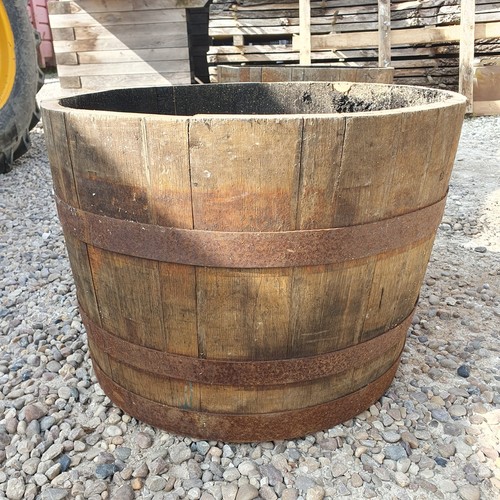 Large half barrel planter - large,