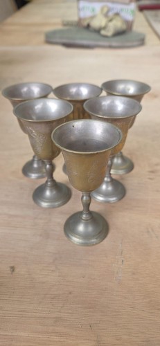 Vintage brass goblets - brass,