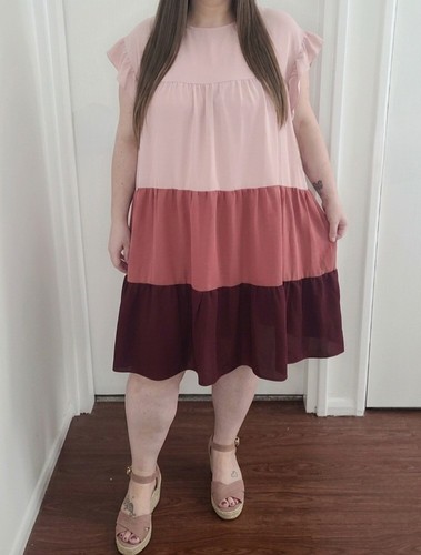 Shein curve pink burgundy - shein,