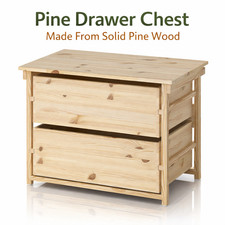 2 Drawer Chest Pine Wood