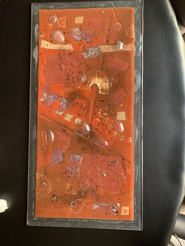 Large fused glass metal - fused, wall