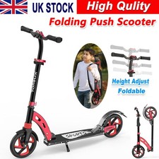 Folding Kids Teens Push Scooter Portable Adjust Height for Ages 6+ Lightweight