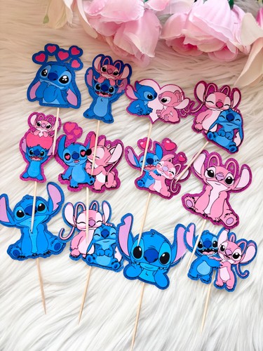 Stitch and angel card cupcake - stitch,